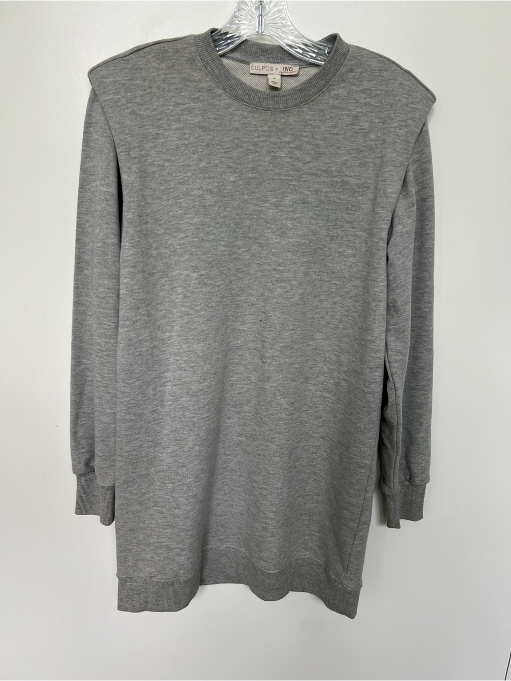 Culpos women’s Gray Crewneck sweatshirt/ dress size XS
